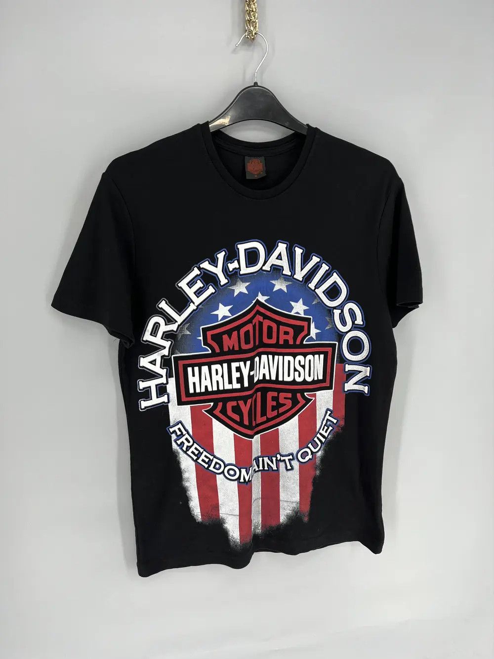 Harley Davidson Y2K Harley Davidson Freedom American Flag Tee Size US XL / EU 56 / 4 - 2 Thumbnail