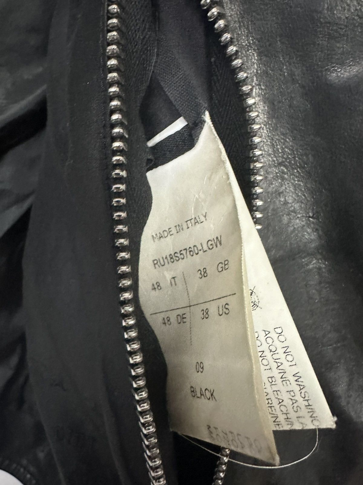 Rick Owens SS18 ‘DIRT’ Heavy Calf Chevron Jacket Size US M / EU 48-50 / 2 - 9 Thumbnail