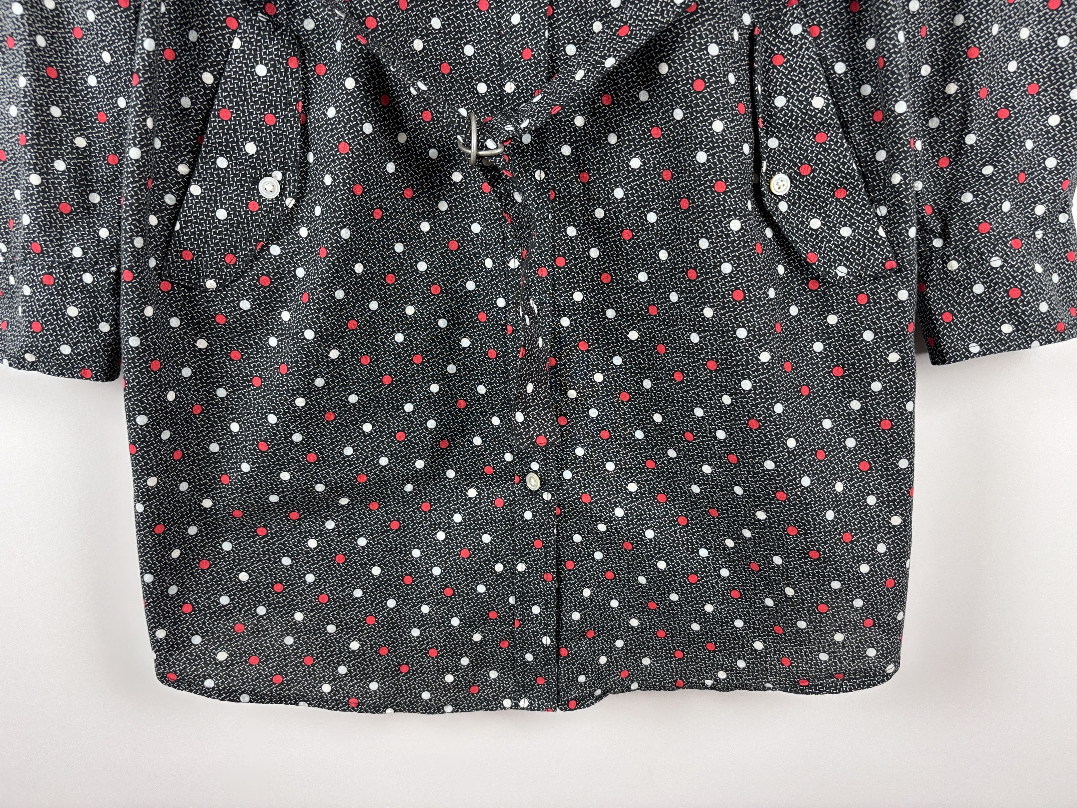 Fred Perry Fred Perry Polka Dot Belted Shirt Dress Gray US 4 / UK 8 Size S / US 4 / IT 40 - 4 Thumbnail