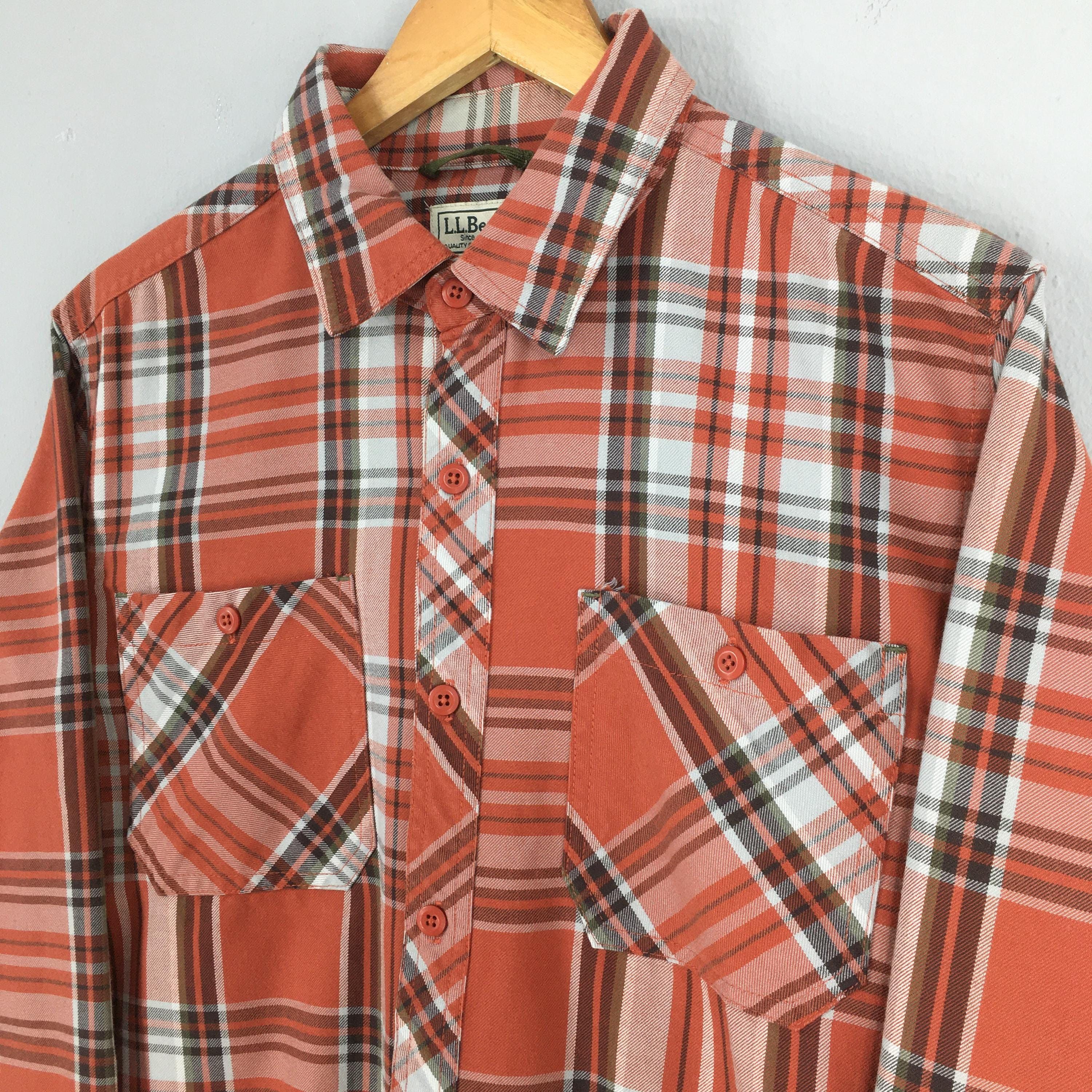 L.L. Bean × Vintage Vintage LL Bean Flannel Checkered Shirt Men Medium Size US M / EU 48-50 / 2 - 3 Thumbnail