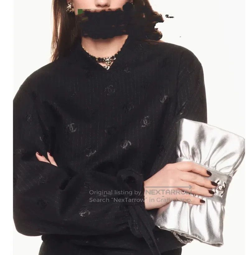 Chanel Chanel 24B striped logo bow long sleeves Size XS / US 0-2 / IT 36-38 - 8 Thumbnail