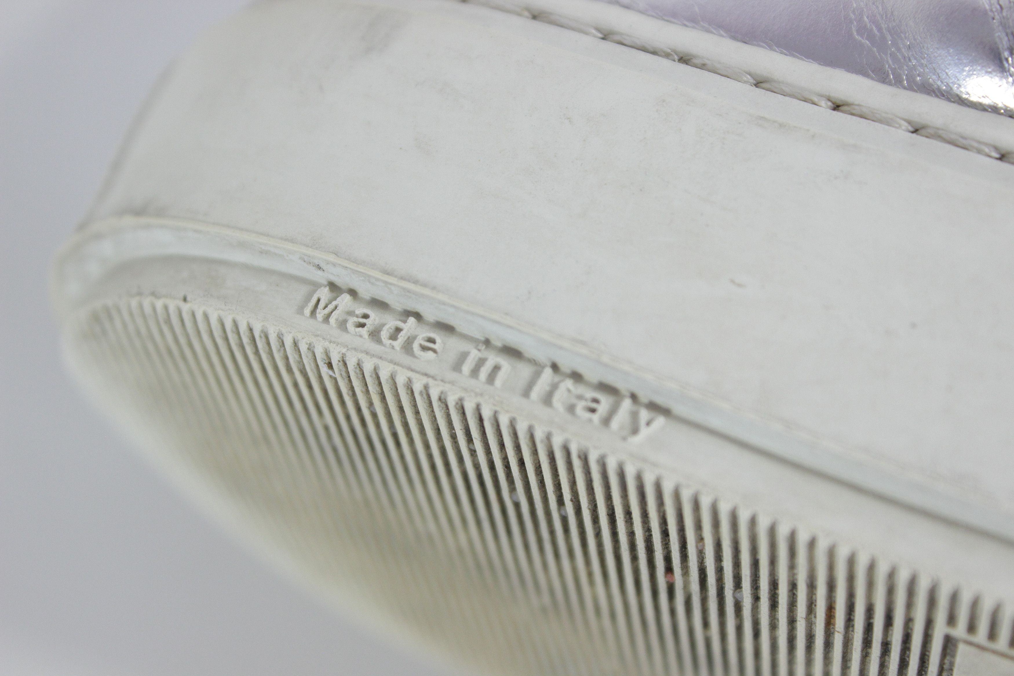 Acne Studios Silver Patent Leather Low Sneakers Size US 7 / IT 37 - 9 Thumbnail