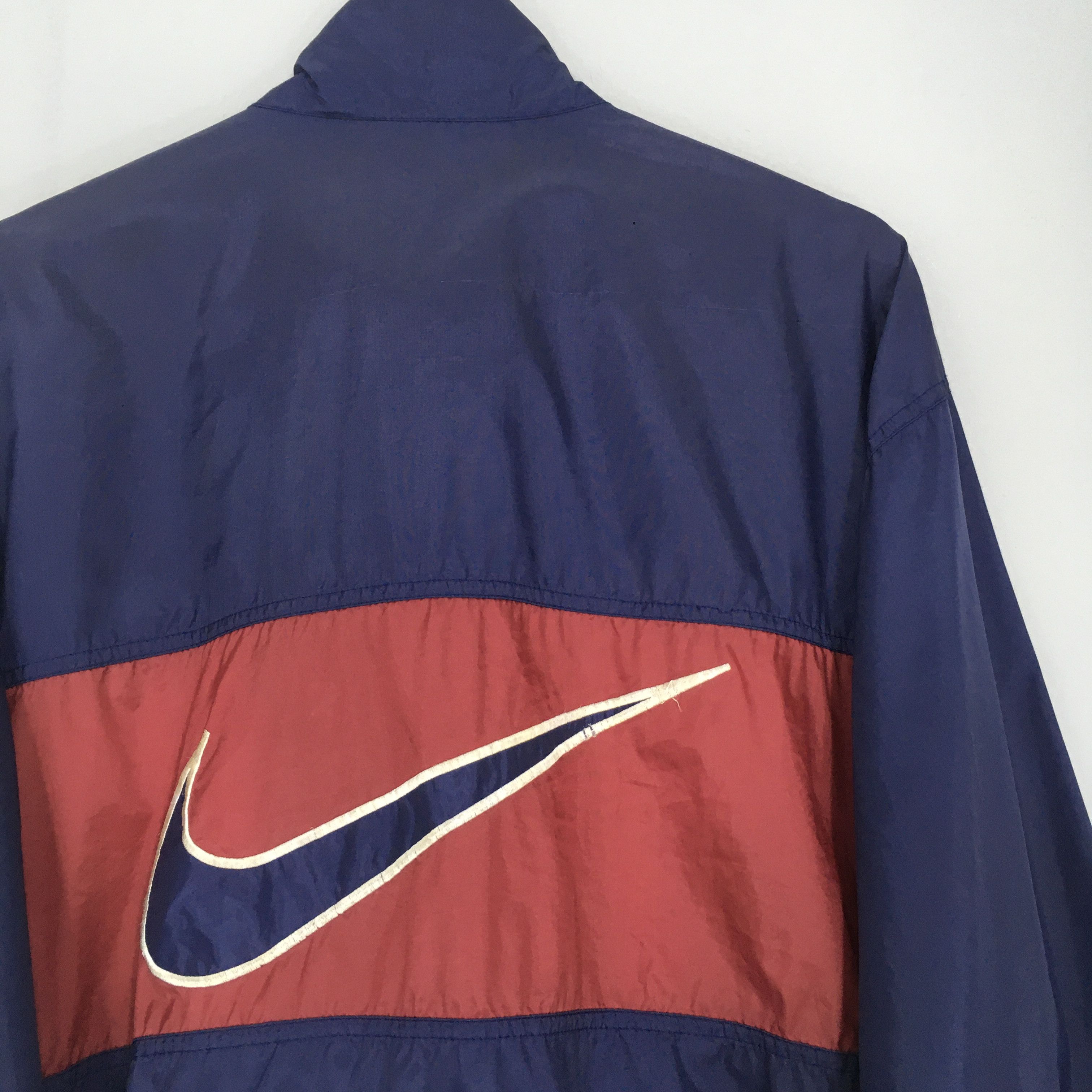 Nike × Vintage Vintage 1990s Nike Big Swoosh Windrunner Jacket Medium Size US M / EU 48-50 / 2 - 10 Thumbnail