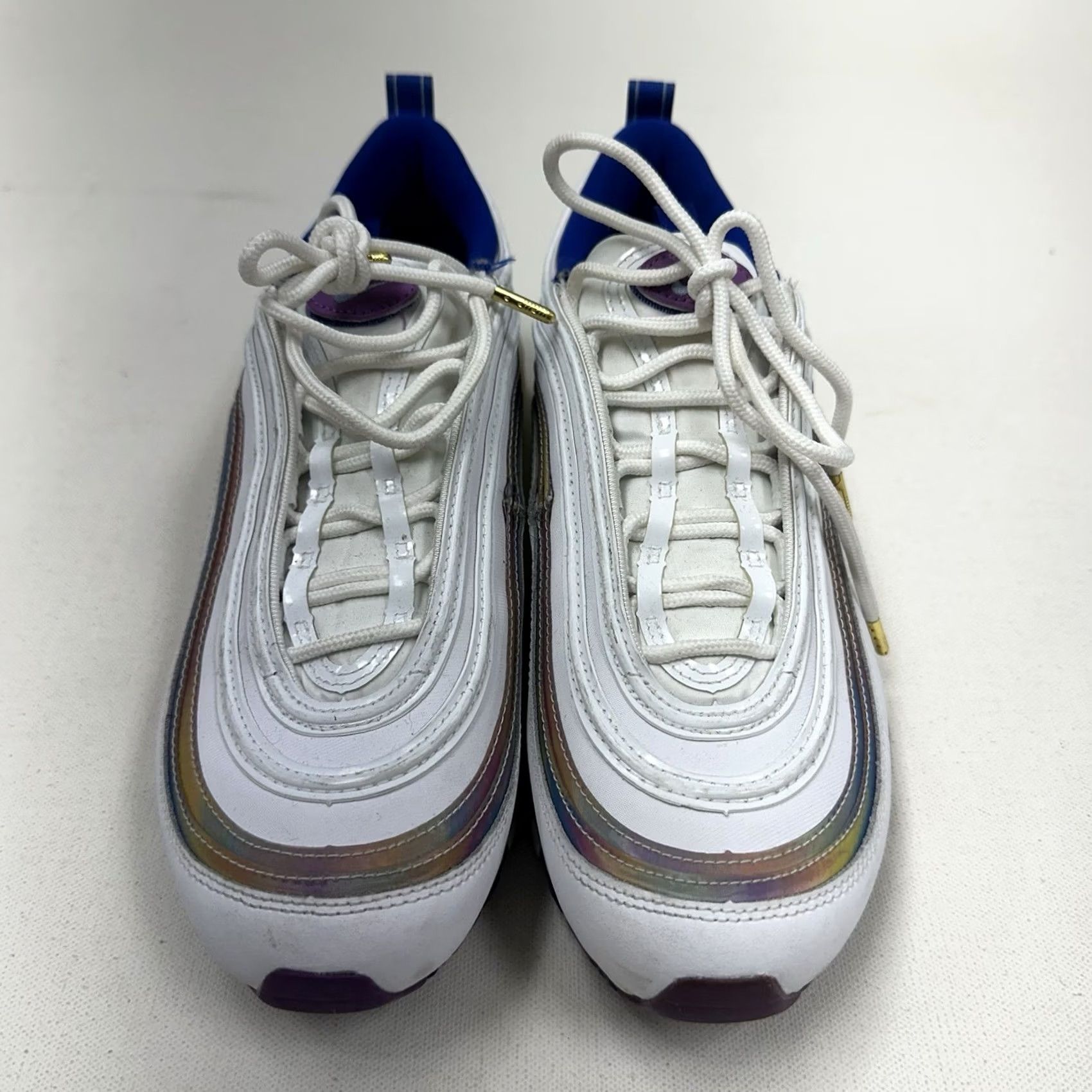 Nike VINTAGE Nike Air Max 97 SE Easter Iridescent Rainbow CW2456-100 Women 7.5 White Rainbow Easter Nike Air Max 97 SE Womens Size US 8 / IT 38 - 2 Thumbnail