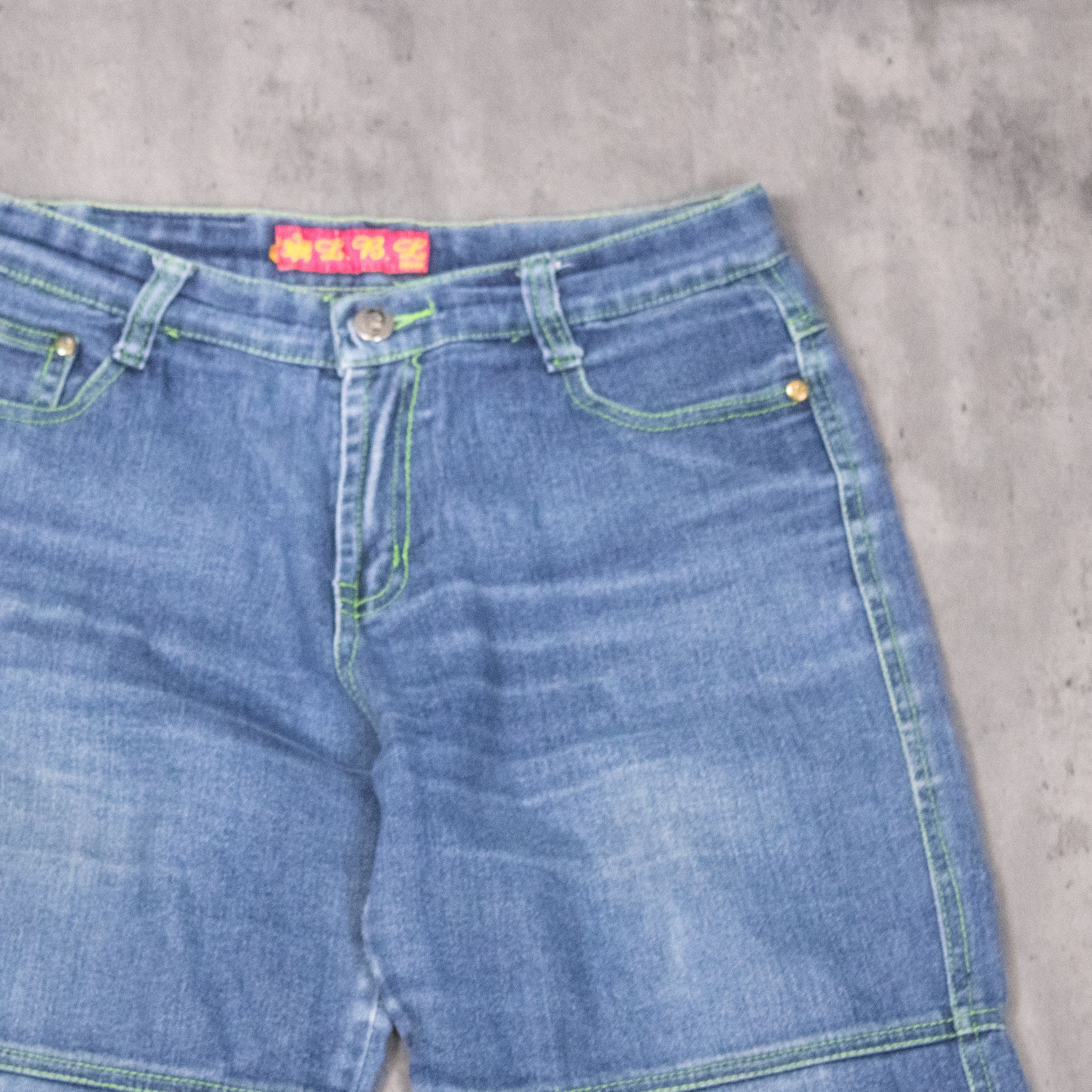 Carhartt × Dickies × Vintage Y2K 2000's Contrast Stitch Double Knee Denim Jeans Pant's Size US 26 / EU 42 - 8 Thumbnail