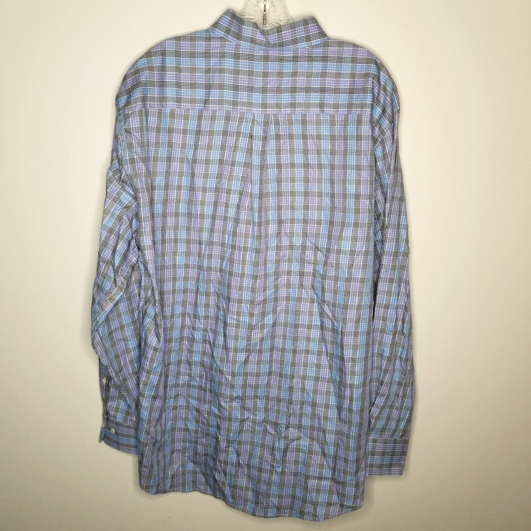 Peter Millar Peter Millar Mens Blue Purple Plaid Long Sleeve Button-Up Size XL Size US XL / EU 56 / 4 - 5 Thumbnail