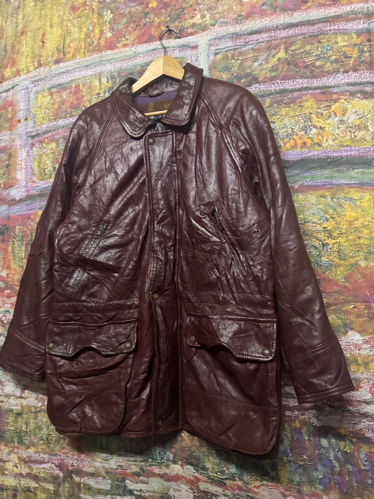 Valentino Vintage Valentino Lether Jacket Size US XL / EU 56 / 4 - 4 Thumbnail