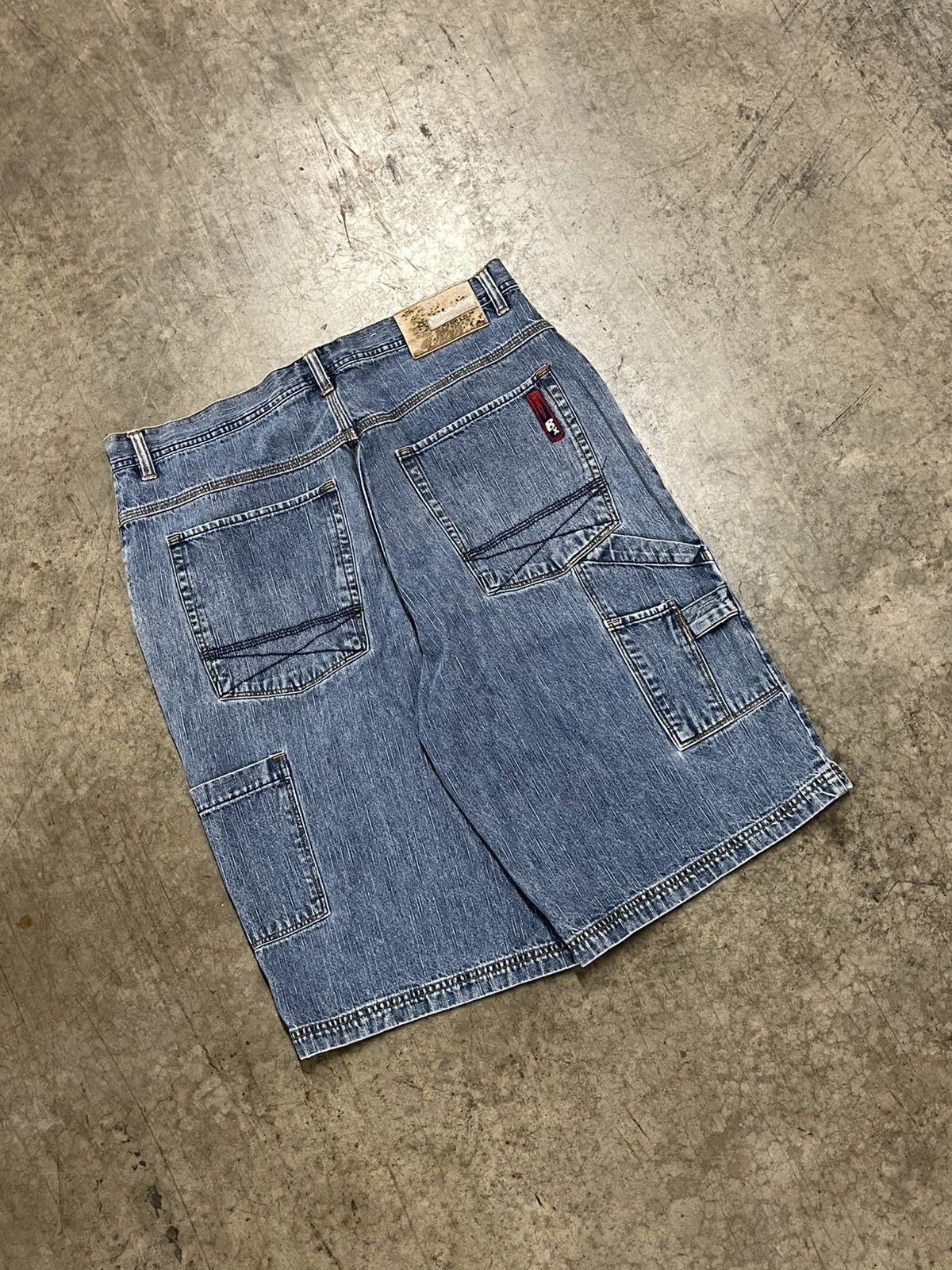 Southpole × Vintage Y2K jorts baggy fit Brooklyn express carpenter cargo skater Size US 34 / EU 50 - 1 Thumbnail