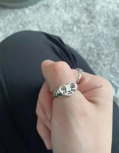 Ring Of Fire Crying Face Adjustable Ring Size ONE SIZE - 4 Thumbnail