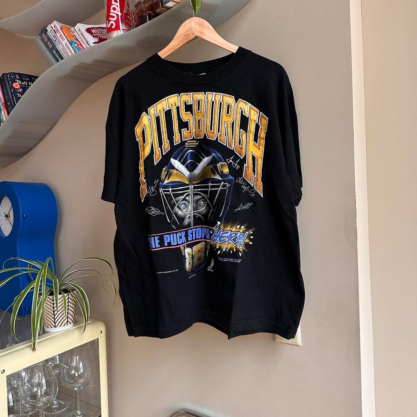 NHL × Vintage Vintage Pittsburgh Penguins Shirt Size US XL / EU 56 / 4 - 1 Thumbnail