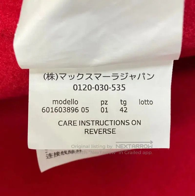 Max Mara MaxMara Red Wool Women's Coat . Size XL / US 12-14 / IT 48-50 - 5 Thumbnail