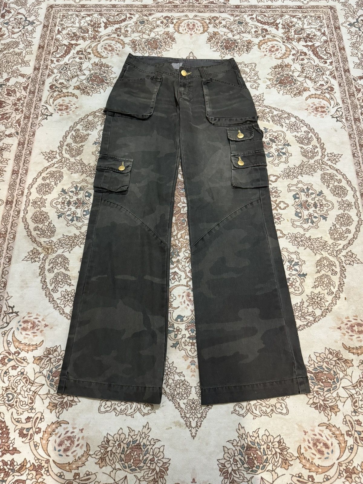 image of Vintage Flare Journal Standart Japan Made Camo Cargo in Brown, Men's (Size 29)