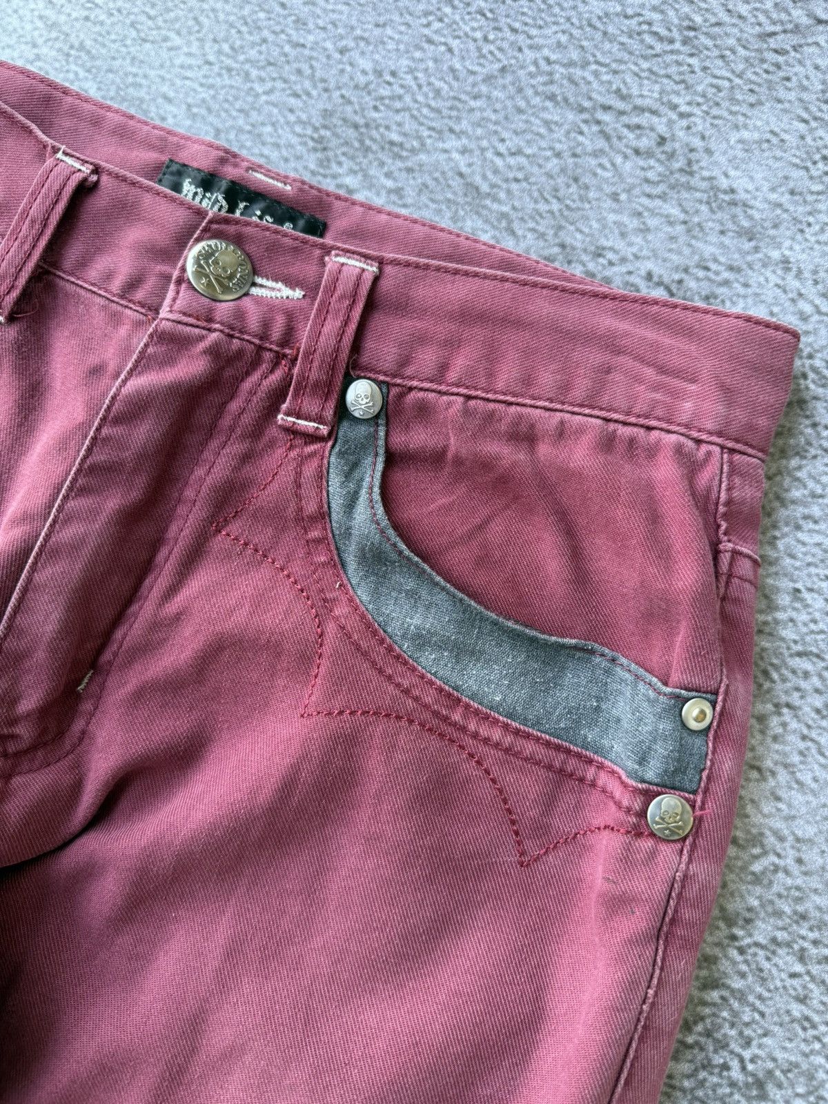 20471120 × Beauty Beast × Japanese Brand Wild life jeans pants button skull Ifsixwas goa style Size US 29 - 7 Thumbnail