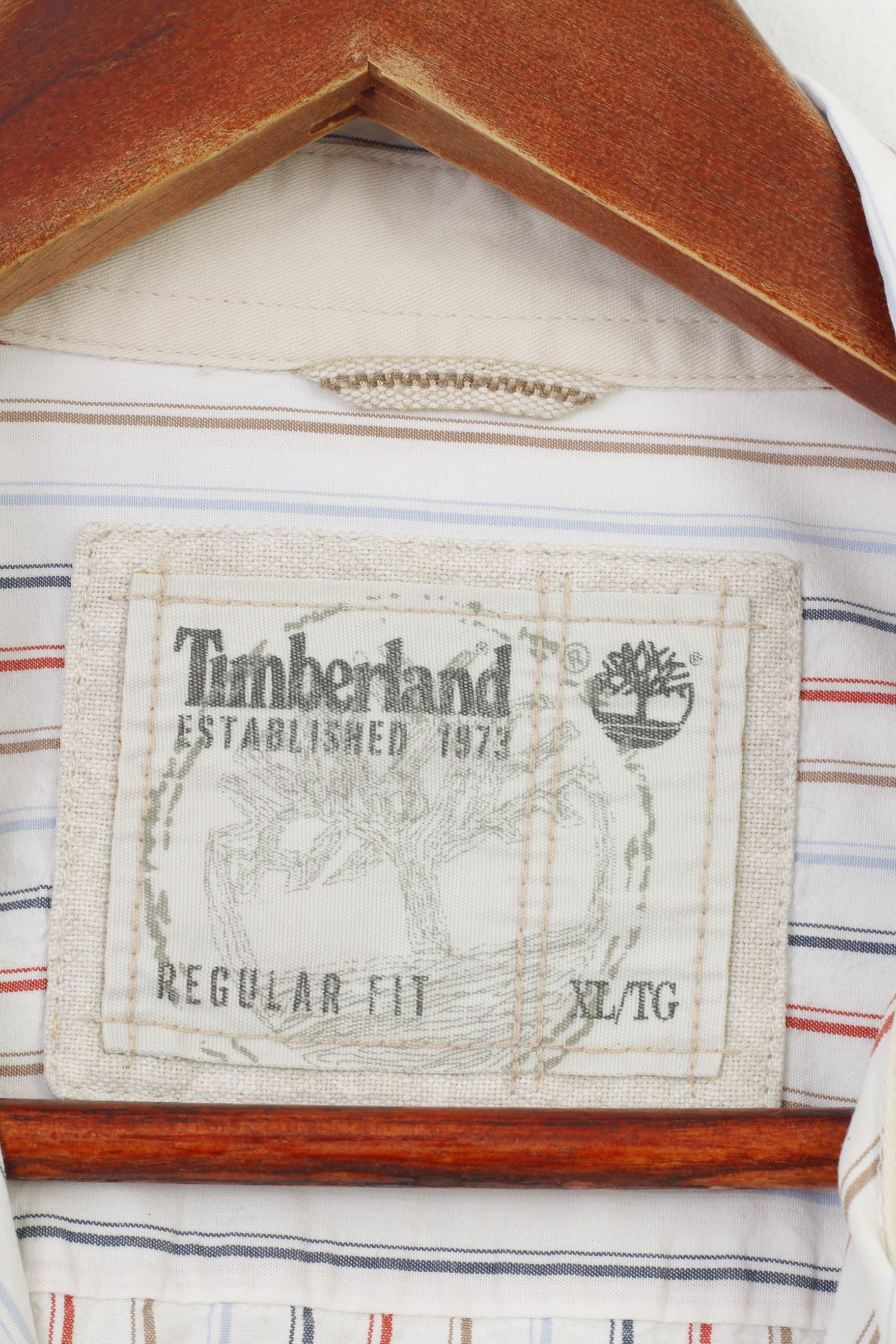 Timberland Timberland Men XL Casual Shirt Striped Long Sleeve 10702 Size US XL / EU 56 / 4 - 6 Thumbnail