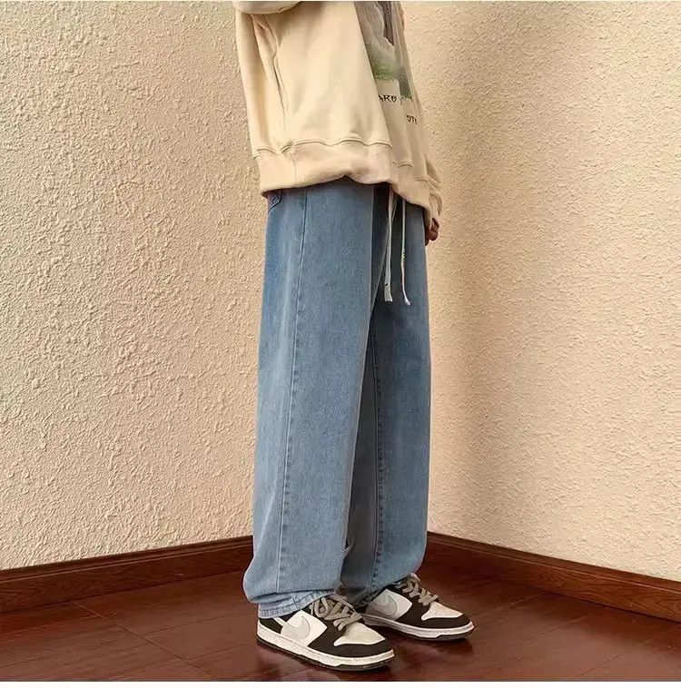Japanese Brand Retro casual washed straight leg jeans Size US 30 / EU 46 - 1 Thumbnail