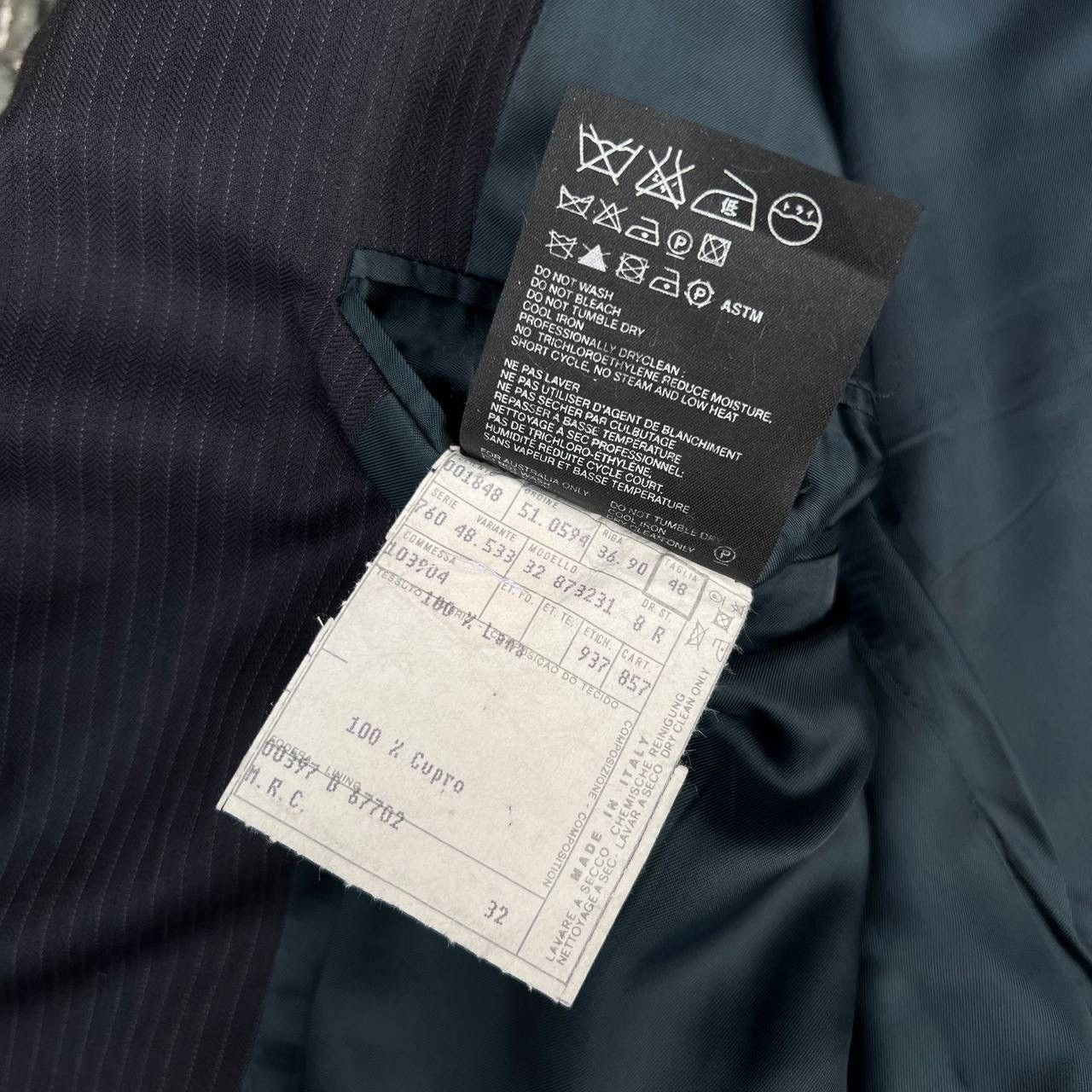 Prada Early 2000s Sleeve Tag Pinstripe Wool Menswear Set
