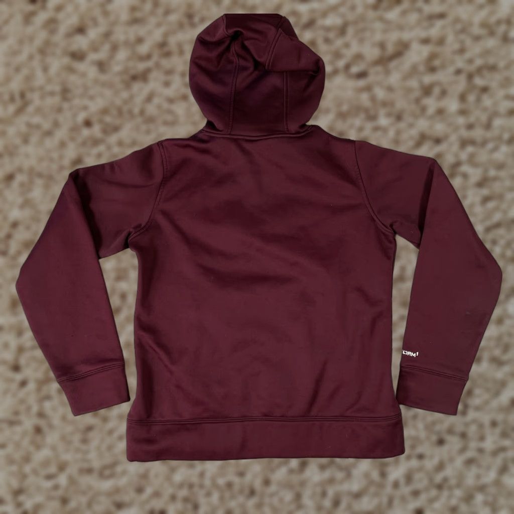 Under Armour Under Armour Hoodie Women M Burgundy Logo Cold Gear Quilted Glow 40 In Chest Long Sleeve Solid red - Adult Womens Size M / US 6-8 / IT 42-44 - 1 Thumbnail