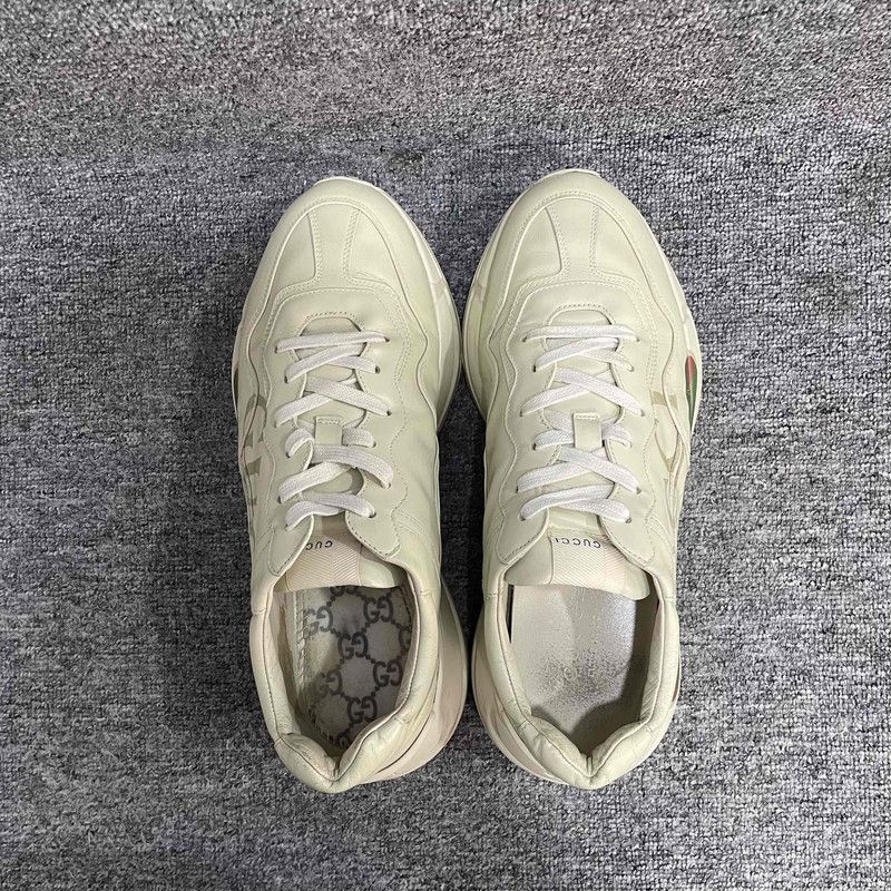 Gucci GUCCI Rhyton Logo Low-Top Dad Sneakers - Size US 10.5 / EU 43-44 - 4 Thumbnail