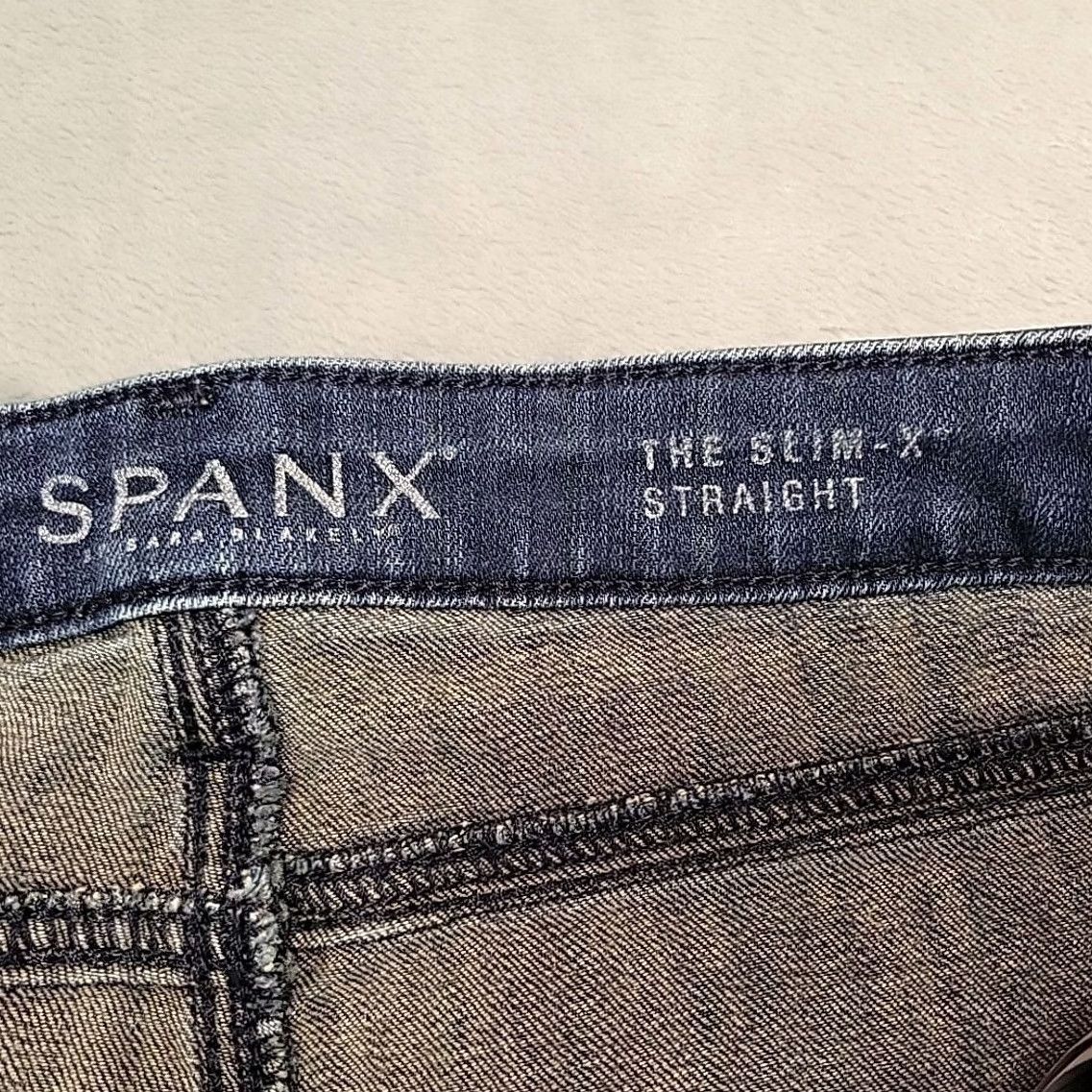 Spanx Spanx Jeans Womens Size 32 Blue Slim-X Straight Stretch Denim Casual Performance Pants Mens? Size 24" / US 00 / IT 34 - 4 Thumbnail