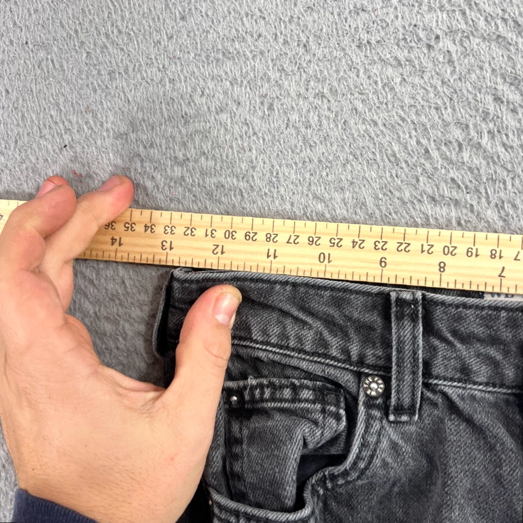 Free People Free People Jeans The Pacifica High Rise Slim Straight Leg 25 Black Size 42" / US 20 - 7 Thumbnail