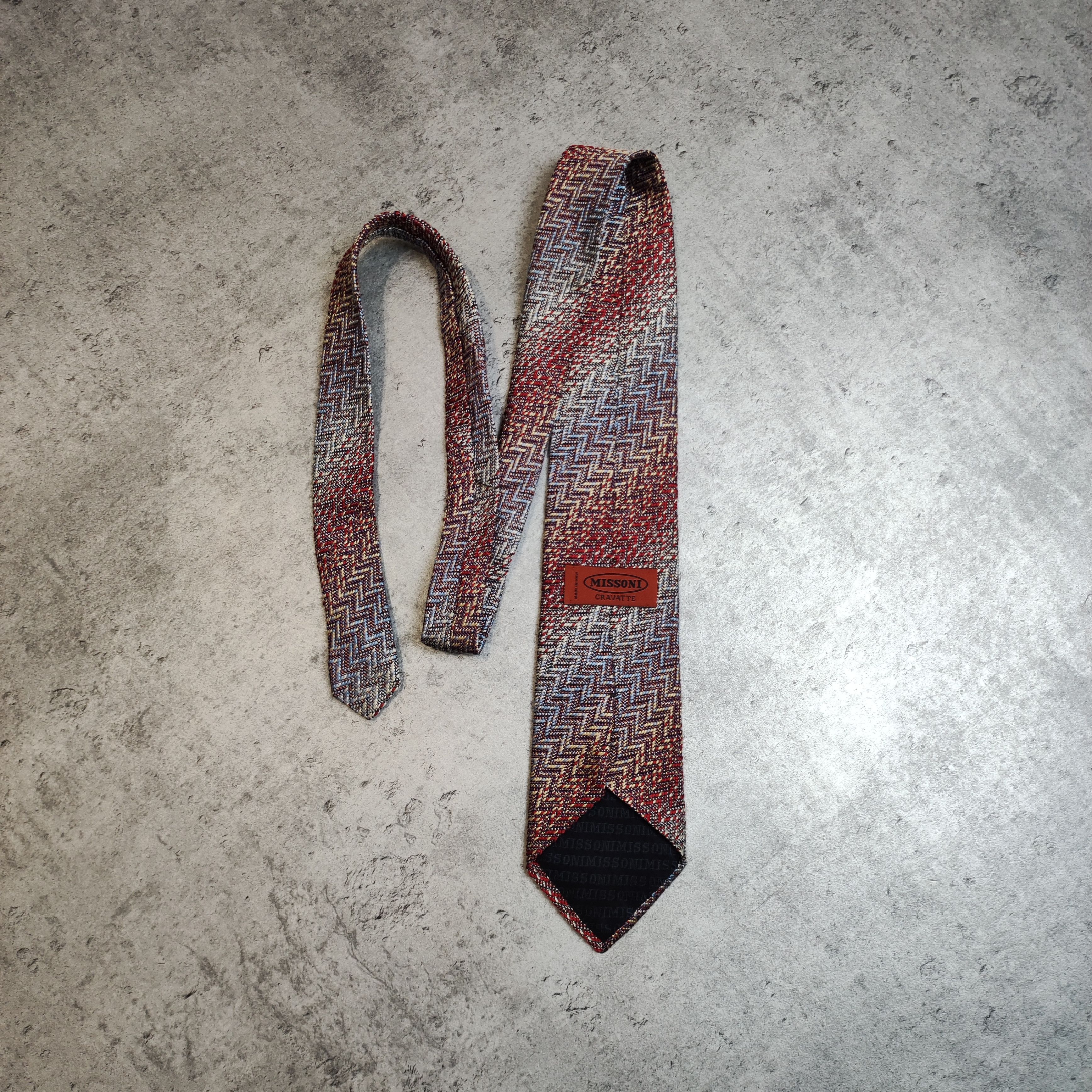 Missoni RARE 90s Missoni Cravate Abstract Silk Vintage Tie Size ONE SIZE - 1 Thumbnail