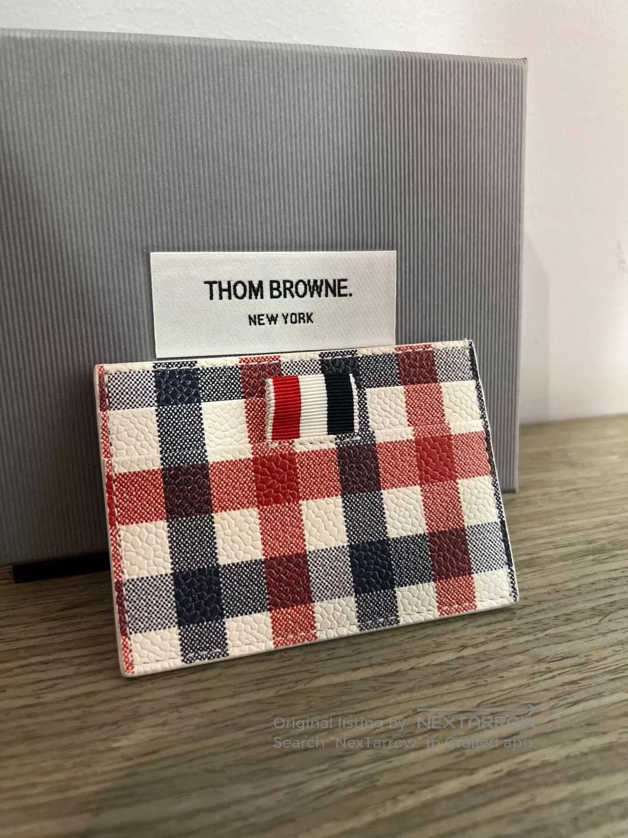 Thom Browne Thom Browne Check Stripe Small Wallet. Size ONE SIZE - 4 Thumbnail