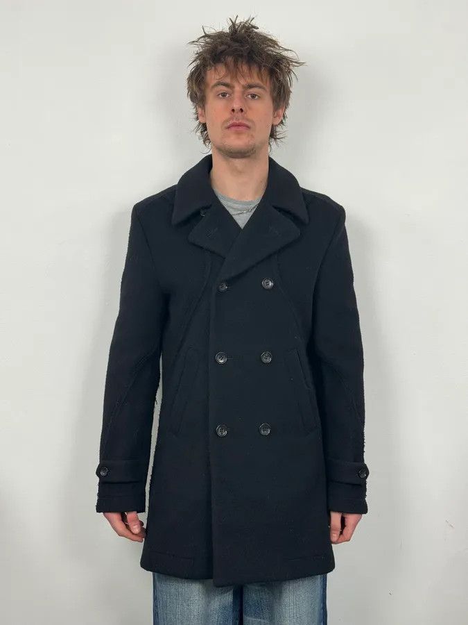 Comme des Garcons AW2003 Comme des Garçons Homme Plus Black Wool Officer Coat Size US L / EU 52-54 / 3 - 2 Thumbnail
