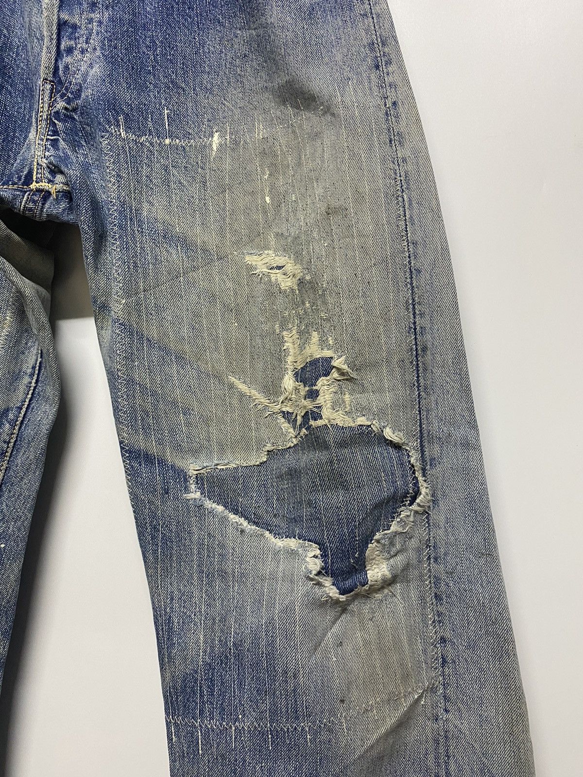 Japanese Brand × Vintage Vintage Ground-Alls Japanese Brand Distressed Denim Jeans Size US 30 / EU 46 - 13 Thumbnail