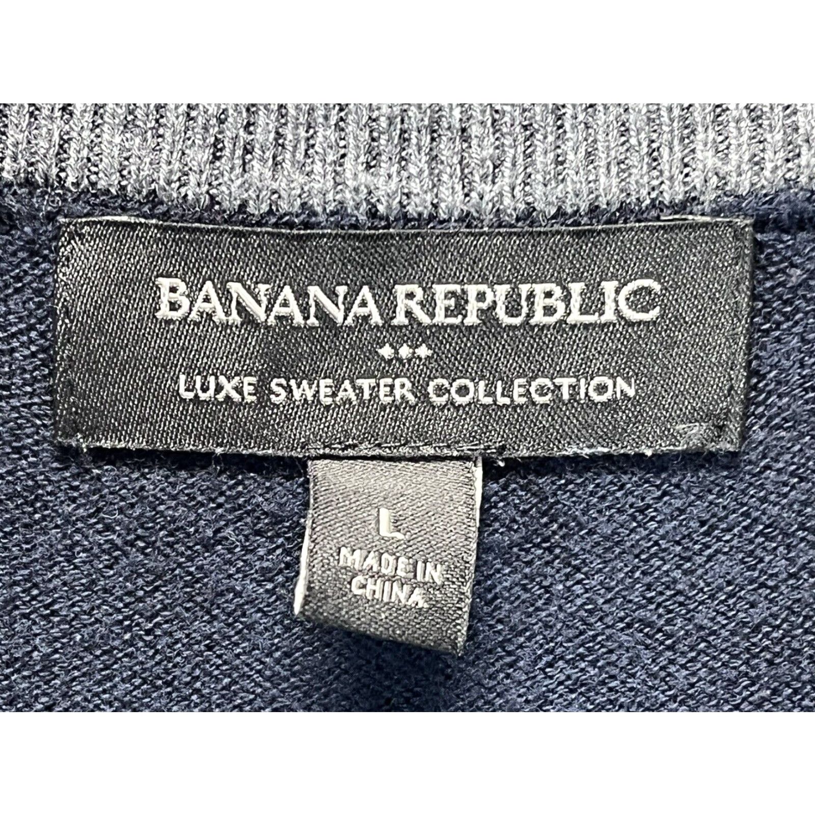 Banana Republic Banana Republic Mens Navy Pullover Sweater Large Classic Preppy 1/4 Zip Cotton Blend Size US L / EU 52-54 / 3 - 4 Thumbnail