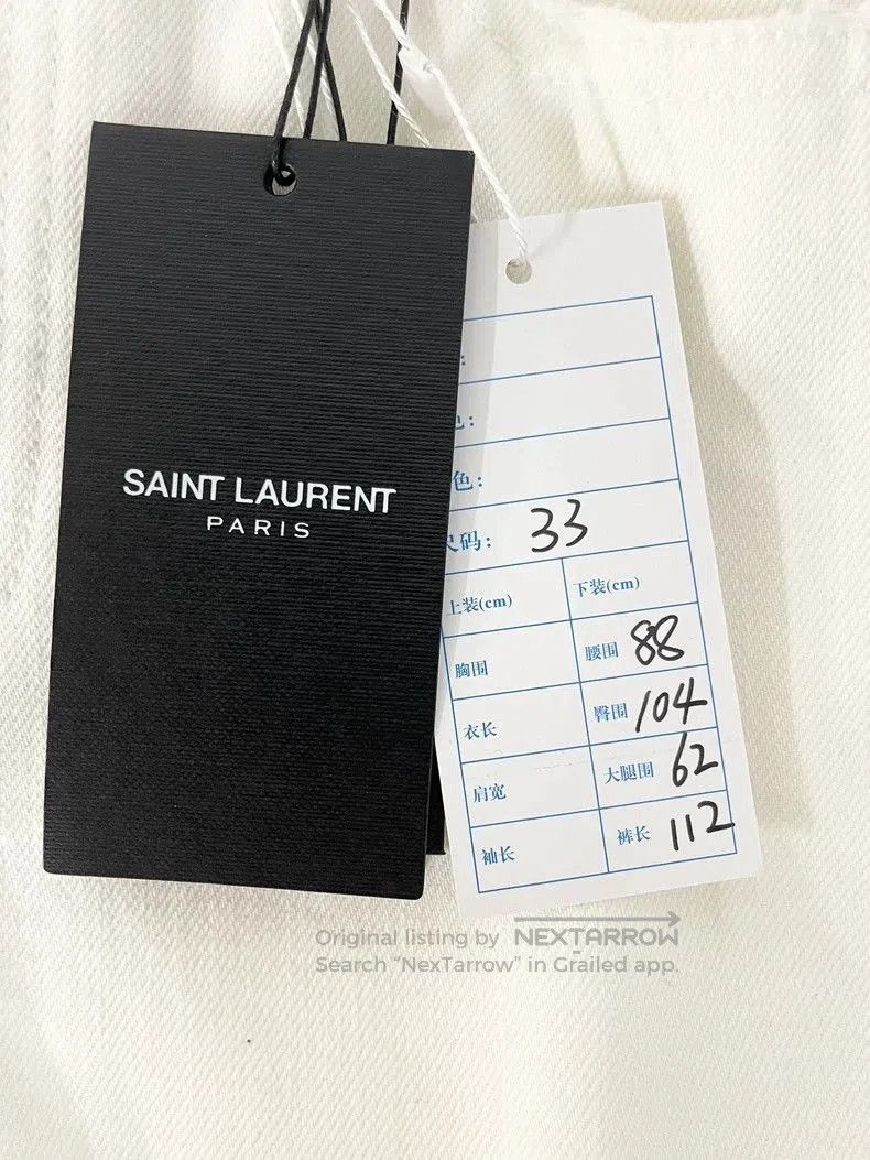 Saint Laurent Paris Saint Laurent White Casual Denim Jeans. Size US 33 - 3 Thumbnail
