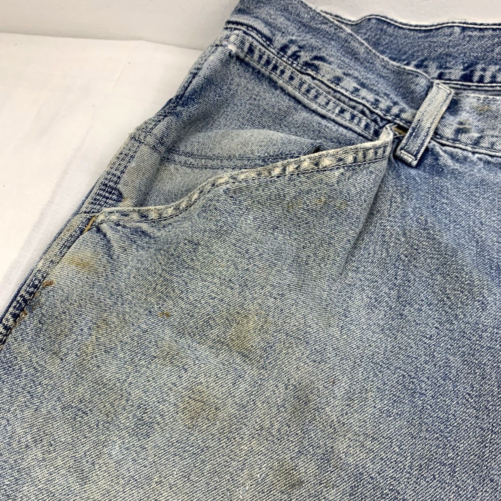 Gap VINTAGE Gap Jeans Adult 33 Blue Thrashed Carpenter Baggy Fit 90s Y2K Worn Faded Mens Jeans Size US 33 - 4 Thumbnail