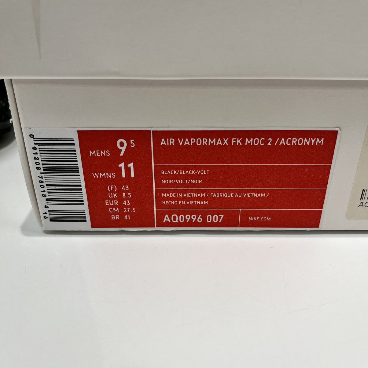 Nike Nike Air VaporMax Moc 2 Acronym Black Size US 9.5 / EU 42-43 - 13 Thumbnail