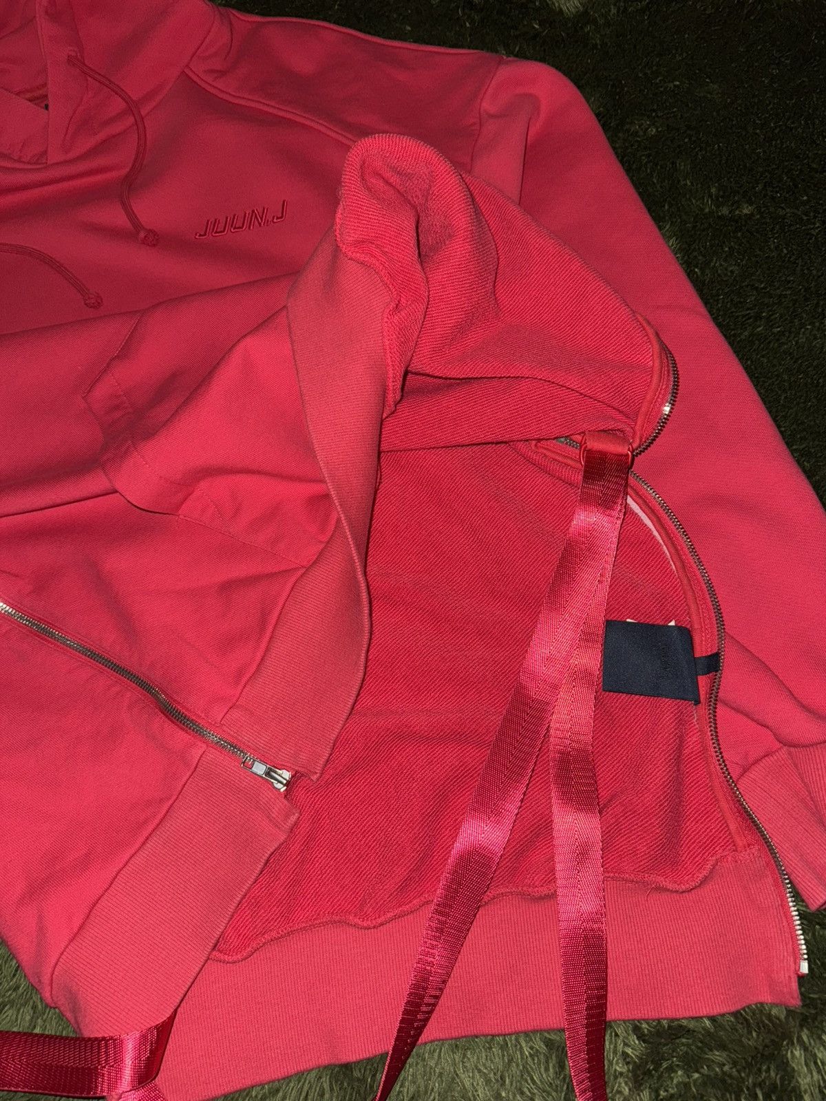 Juun.J [S] JUUN.J Oversized Side-Zip Hoodie Red Size US S / EU 44-46 / 1 - 9 Thumbnail