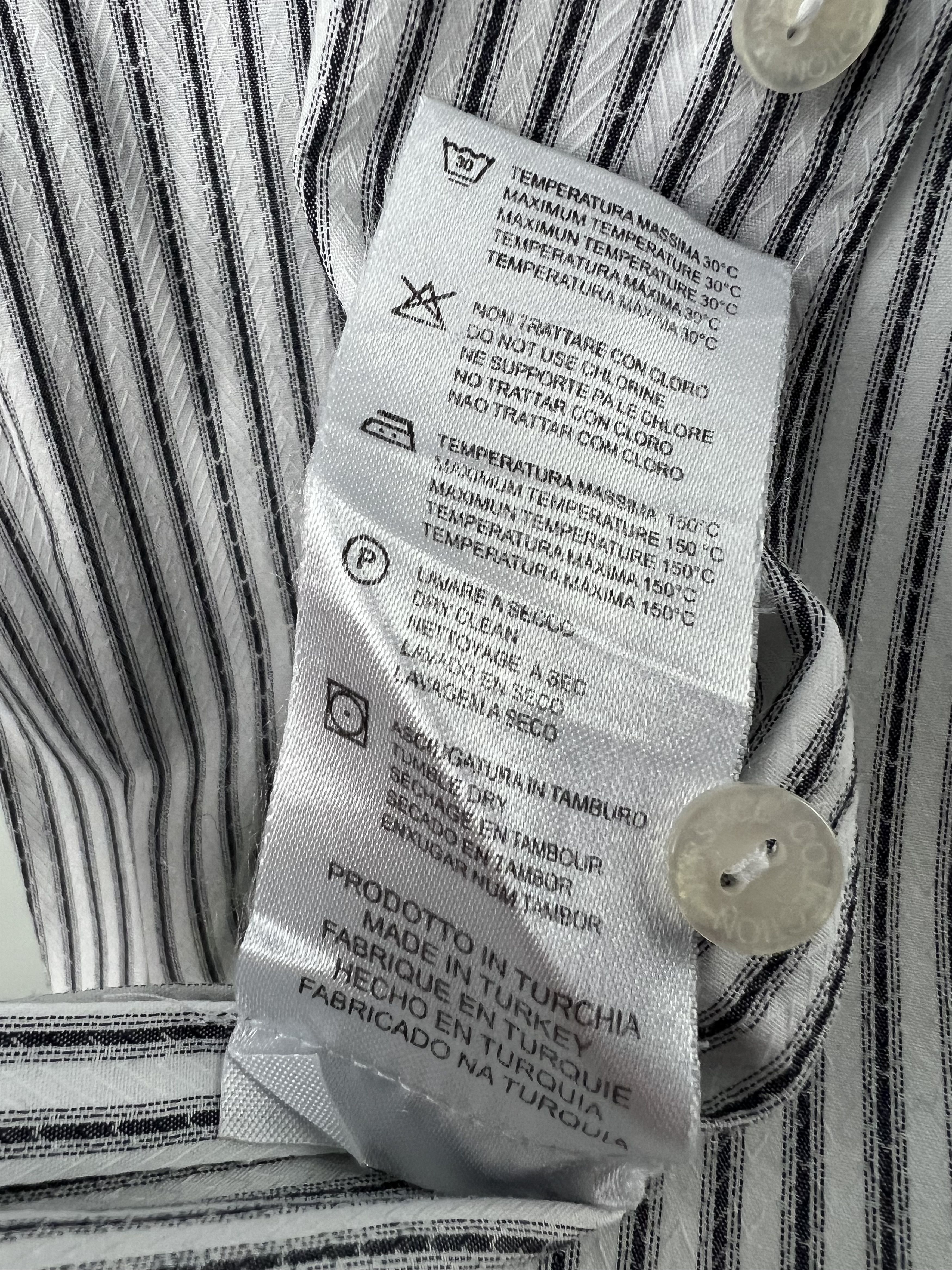 Versace Versace Collection Striped Cotton Button Up Shirt Size 16/41 Size US L / EU 52-54 / 3 - 12 Thumbnail