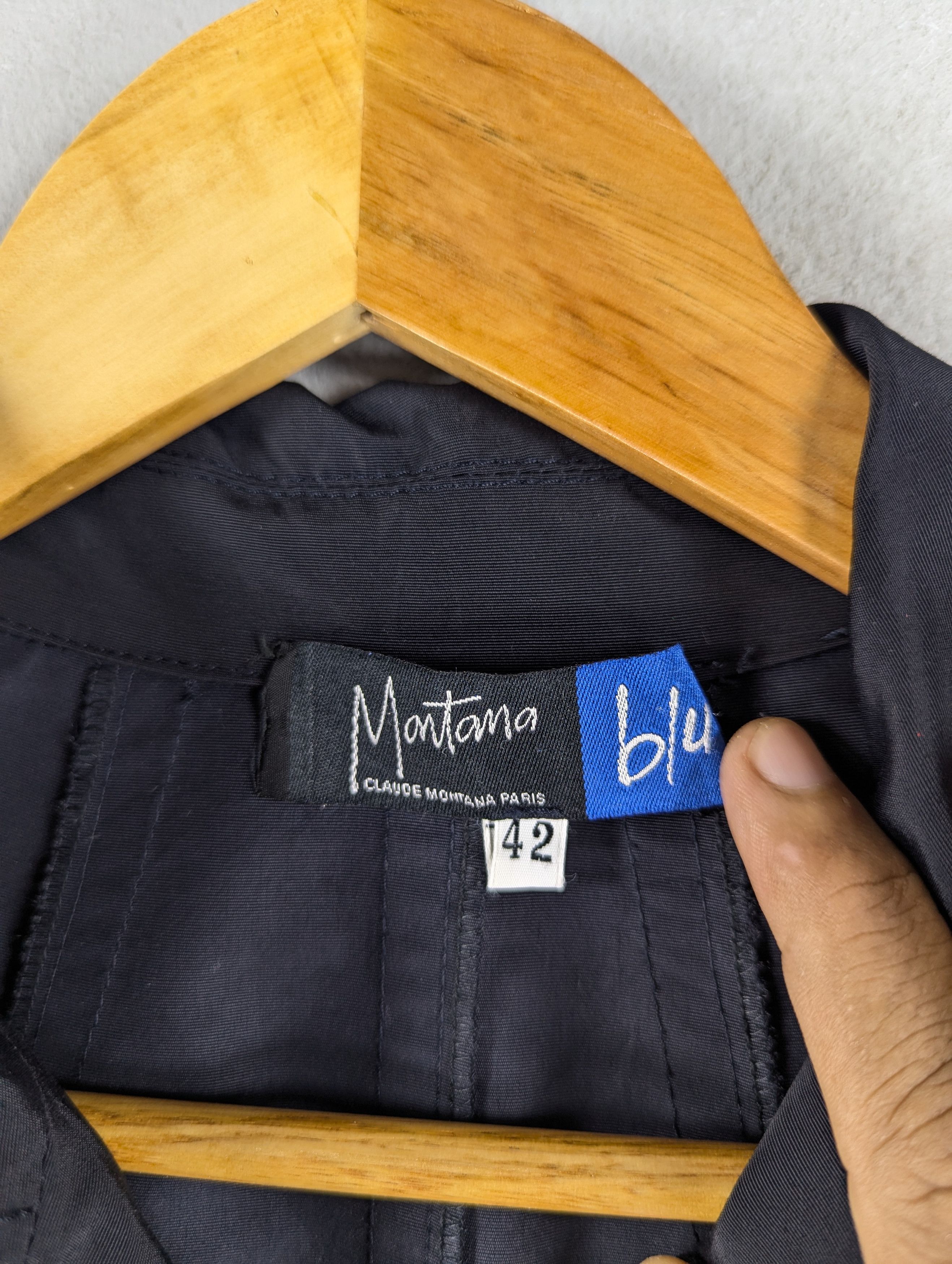 Claude Montana Claude Montana Blu Navy Blue Long Coat Jacket Size M / US 6-8 / IT 42-44 - 5 Thumbnail