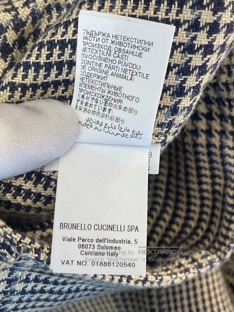 Other Brunello Cucinelli Houndstooth Linen Long Pants Size 26" / US 2 / IT 38 - 9 Thumbnail