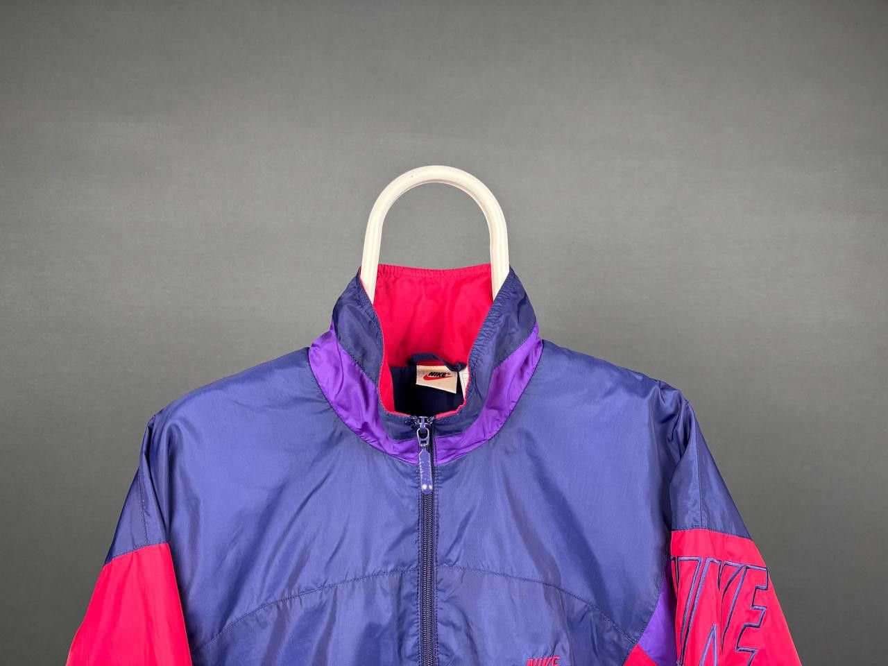 Nike Nike Windbreaker Jacket Size XL Purple Full Zip Vintage Size US XL / EU 56 / 4 - 2 Thumbnail