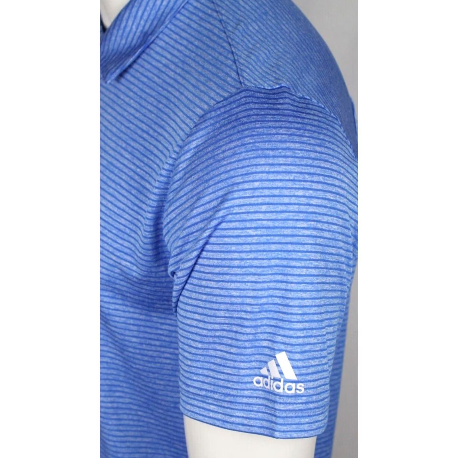 Adidas Adidas Golf Polo Feeder Stripe Short Sleeve M Medium Real Blue ADVS20R778 Size US M / EU 48-50 / 2 - 4 Thumbnail
