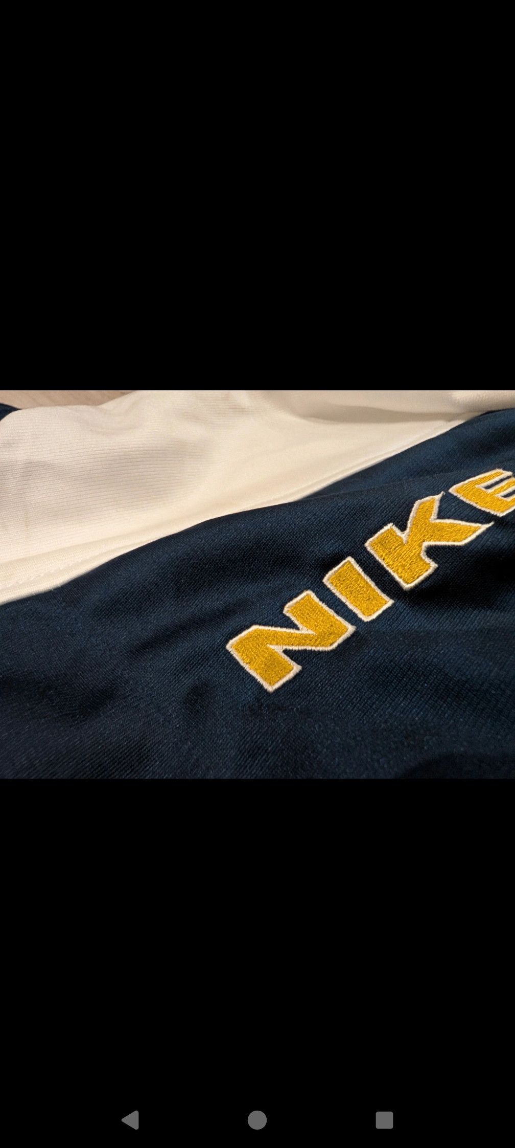 Nike × Vintage Nike Vintage 1990's Navy, White, Grey & Yellow Size US L / EU 52-54 / 3 - 8 Thumbnail