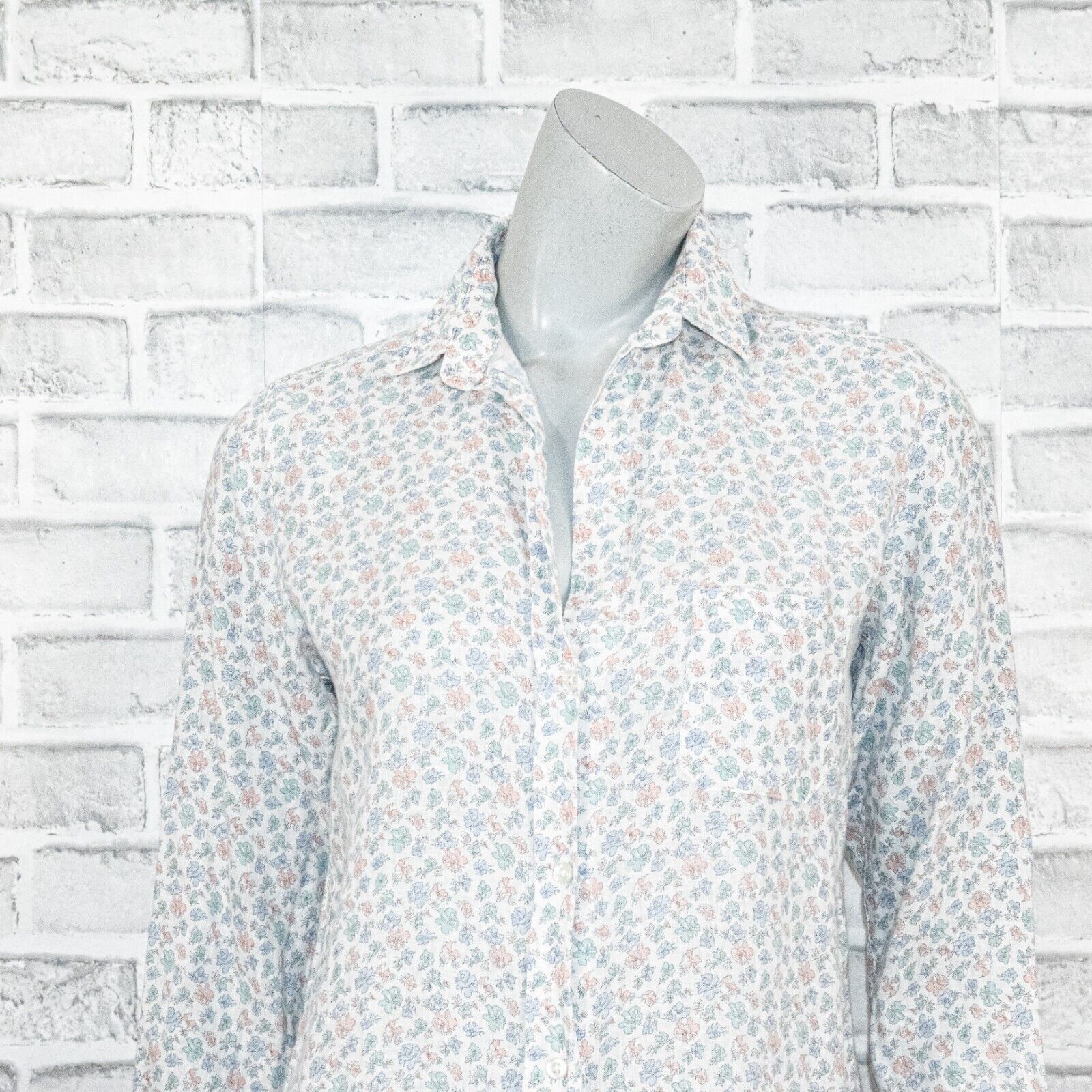 Designer Grayson The HERO Anthropologie Linen Button up shirt Floral Size S / US 4 / IT 40 - 7 Thumbnail