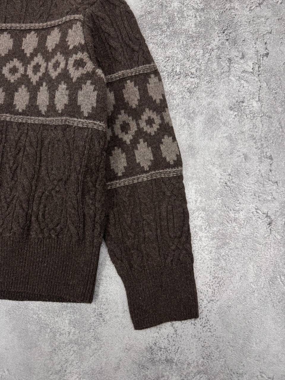 Other Andrea Tang Women Wool Knit Sweater Pattern Brown Size XS Size XS / US 0-2 / IT 36-38 - 2 Thumbnail