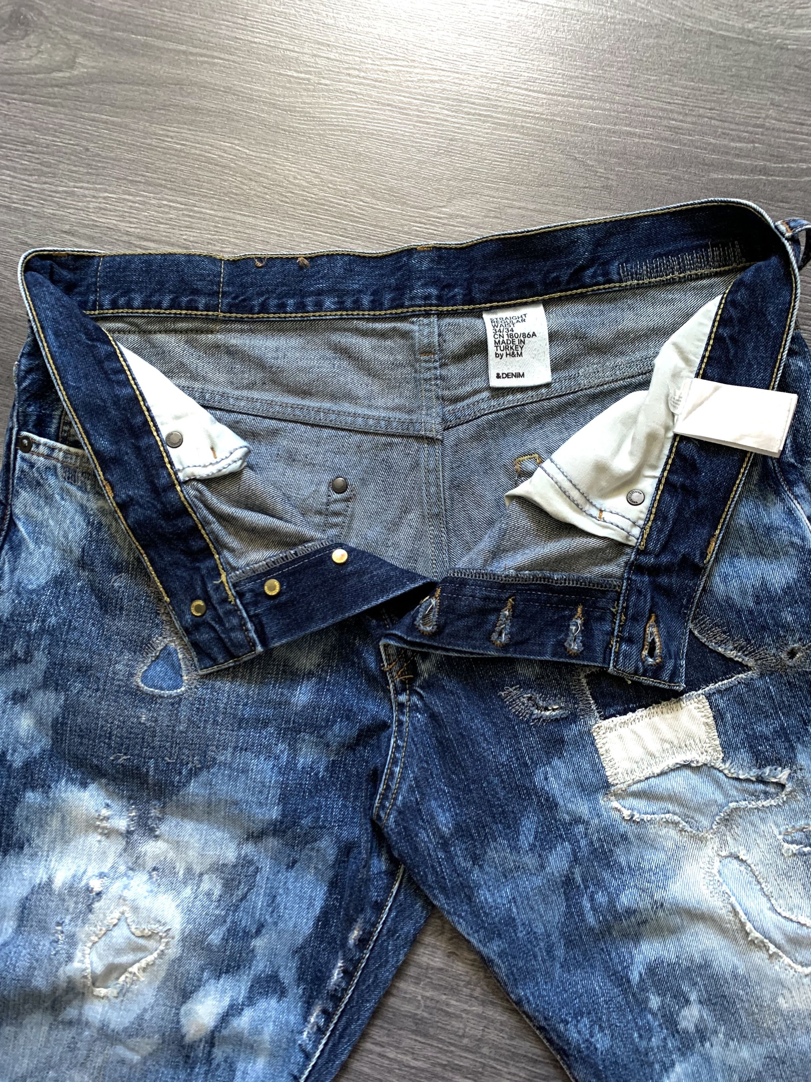 H&M Distressed Denim Jeans Kapital style Y2k Size US 34 / EU 50 - 5 Thumbnail