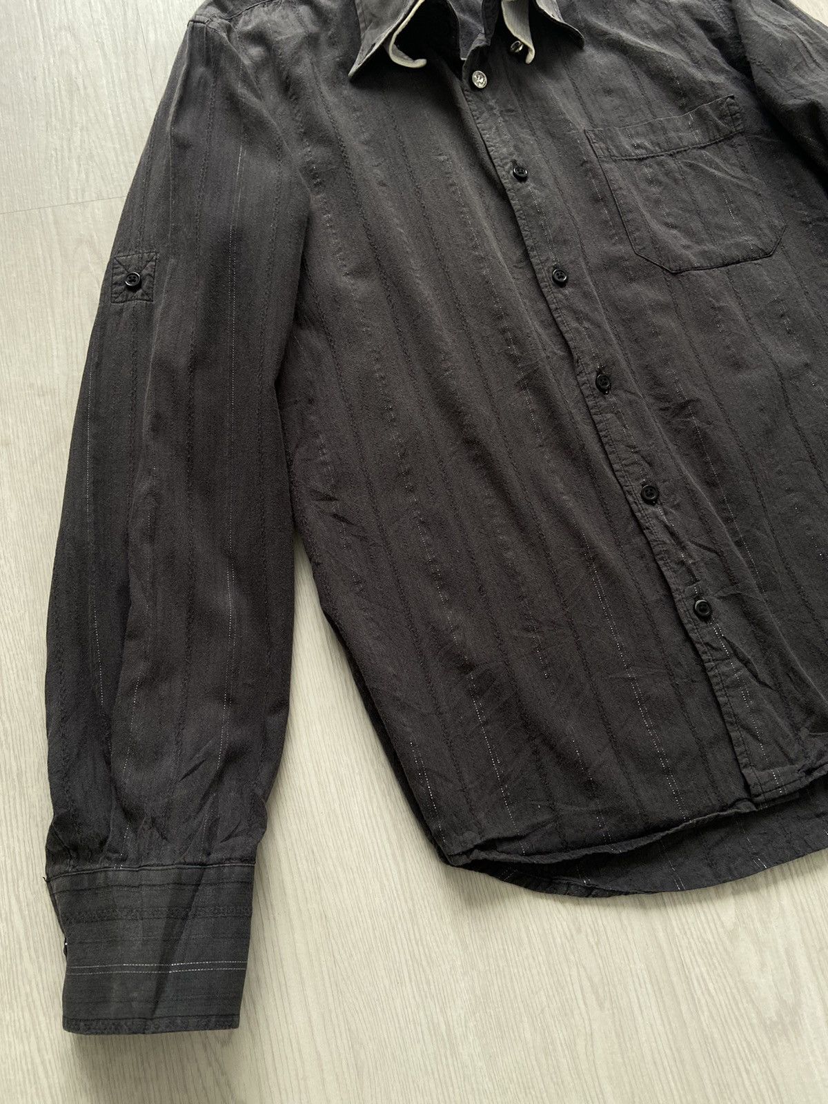 If Six Was Nine × LOWBOX Vintage 2000’s Lowbox Stripe Double Collar Shirt Size US M / EU 48-50 / 2 - 3 Thumbnail