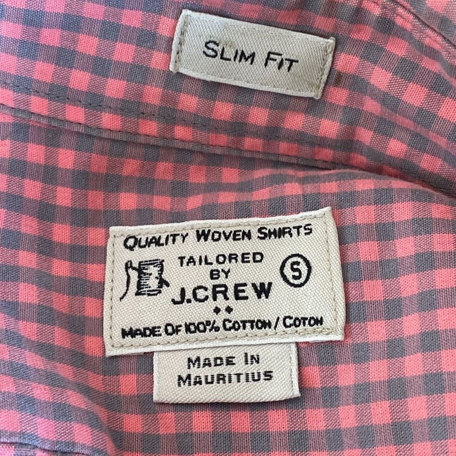 J.Crew J.Crew Shirt Small Slim Fit Pink Check Long Sleeve Button Up Size US S / EU 44-46 / 1 - 3 Thumbnail