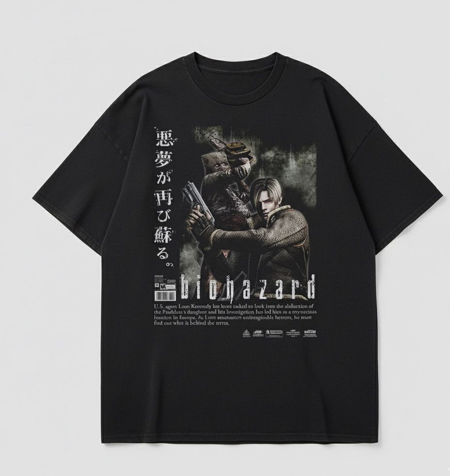 Japanese Brand Streetwear Retro Resident Evil Theme Game T-Shirt Size US XXL / EU 58 / 5 - 1 Thumbnail