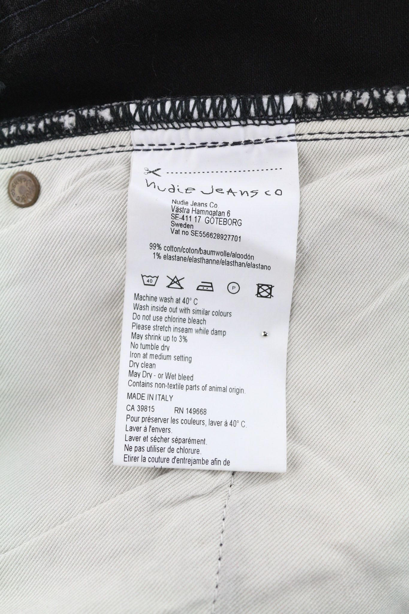 Nudie Jeans PIPE LED W28/L32 Grey Marble Organic Skinny Washed 81921 Size US 28 / EU 44 - 6 Thumbnail