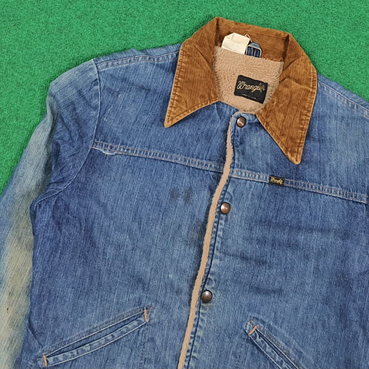 Wrangler Vintage 70s Wrangler Denim Sherpa Jacket Made in USA C302N7 Size US M / EU 48-50 / 2 - 2 Thumbnail