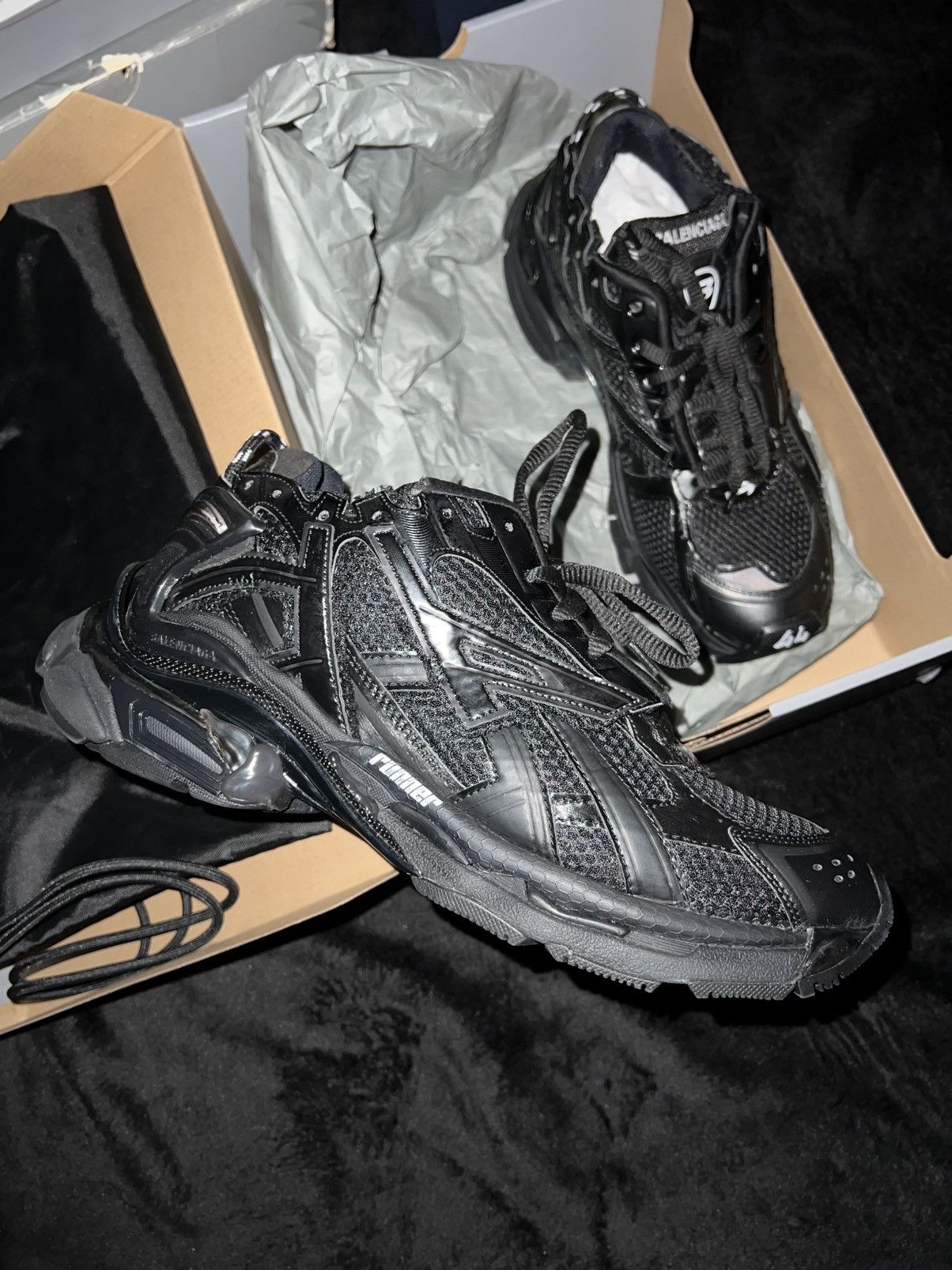 Balenciaga Balenciaga Runner “Triple Black” Made in Italy Size US 11 / EU 44 - 4 Thumbnail
