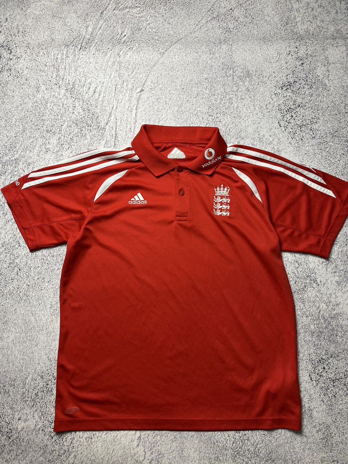 Adidas Men’s Vintage Adidas England Cricket Polo T-shirt Red Size US M / EU 48-50 / 2 - 3 Thumbnail