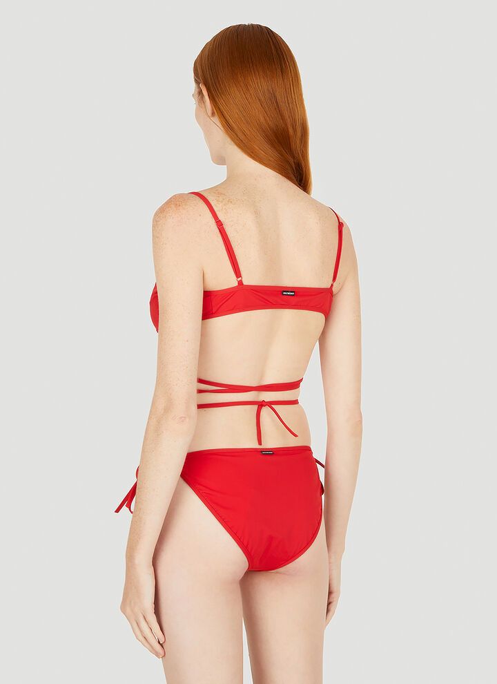 Balenciaga o1la1rc1a0924 Wrap Bikini Set in Red Size M / US 6-8 / IT 42-44 - 5 Thumbnail